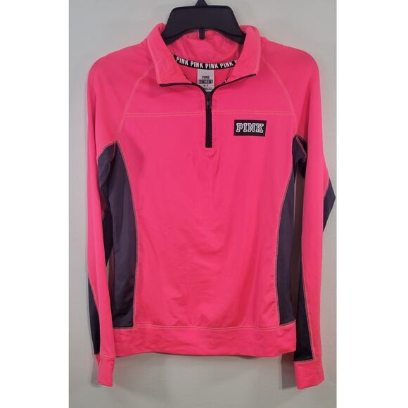 Victoria’s Secret PINK Shirt Womens Small Quarter Zip Pullover Active Sporty Top - Picture 2 of 6